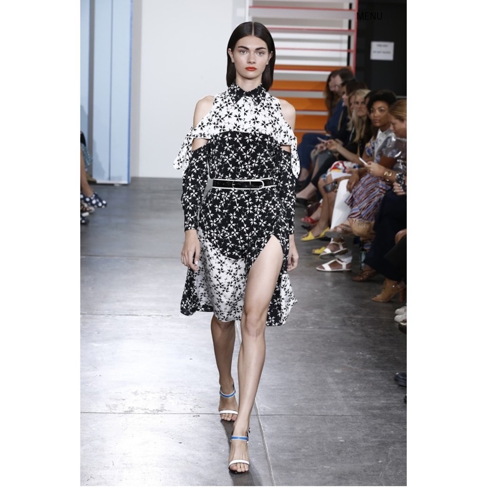 NWT Tanya Taylor Spring 2015 Cutout Shoulder Print Dress W/ POCKETS